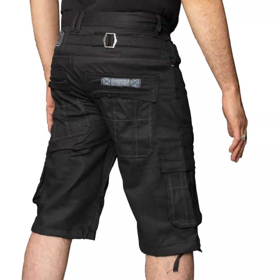 Men's Shorts Cargo Combat Work Shorts Pockets Knee Length Denim Half Pants