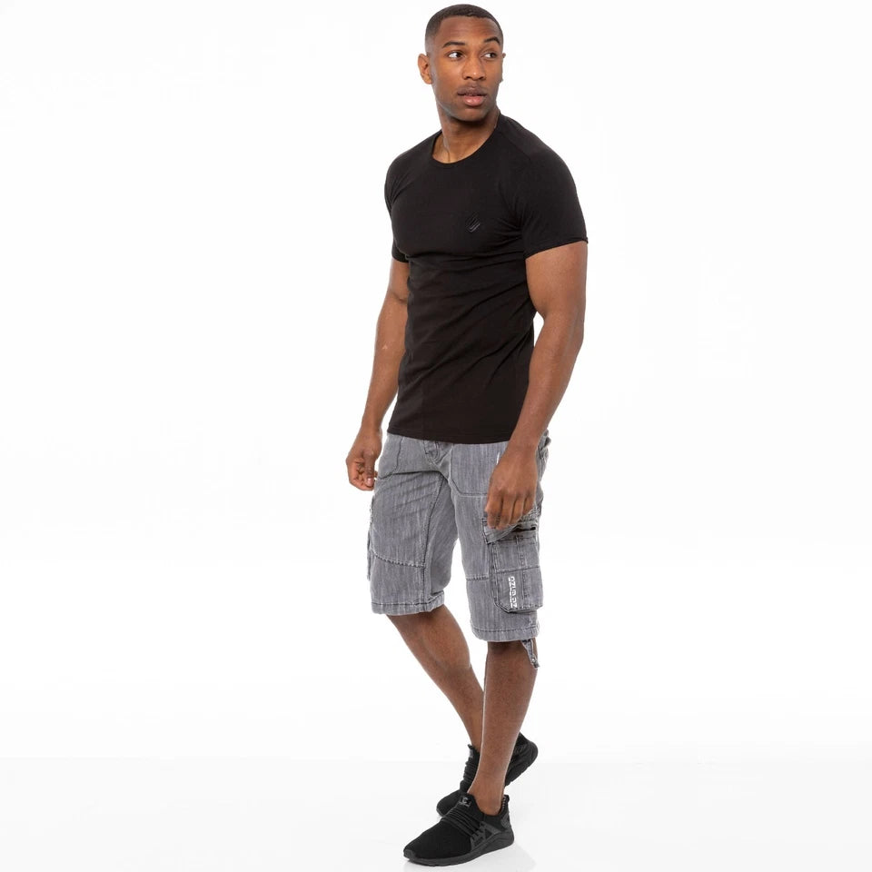 Men's Shorts Cargo Combat Work Shorts Pockets Knee Length Denim Half Pants
