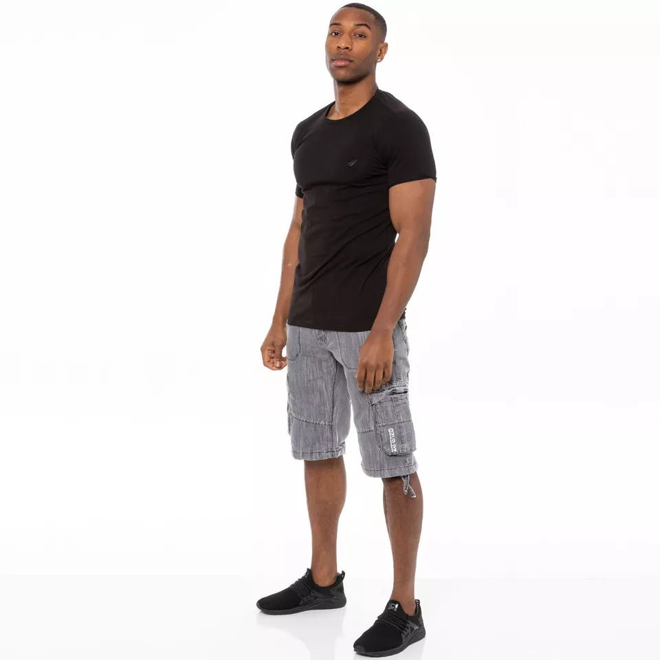 Men's Shorts Cargo Combat Work Shorts Pockets Knee Length Denim Half Pants