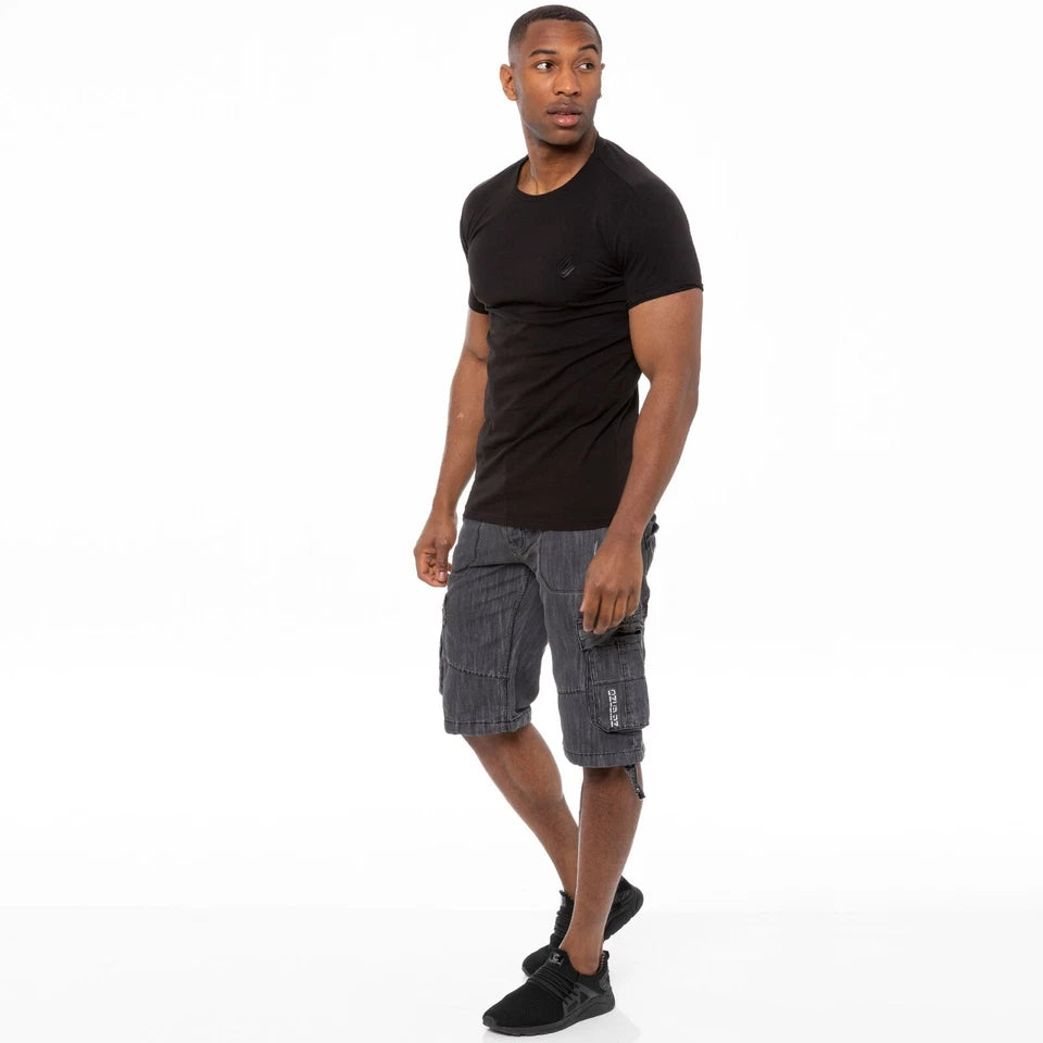 Men's Shorts Cargo Combat Work Shorts Pockets Knee Length Denim Half Pants