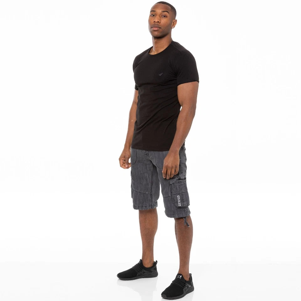 Men's Shorts Cargo Combat Work Shorts Pockets Knee Length Denim Half Pants