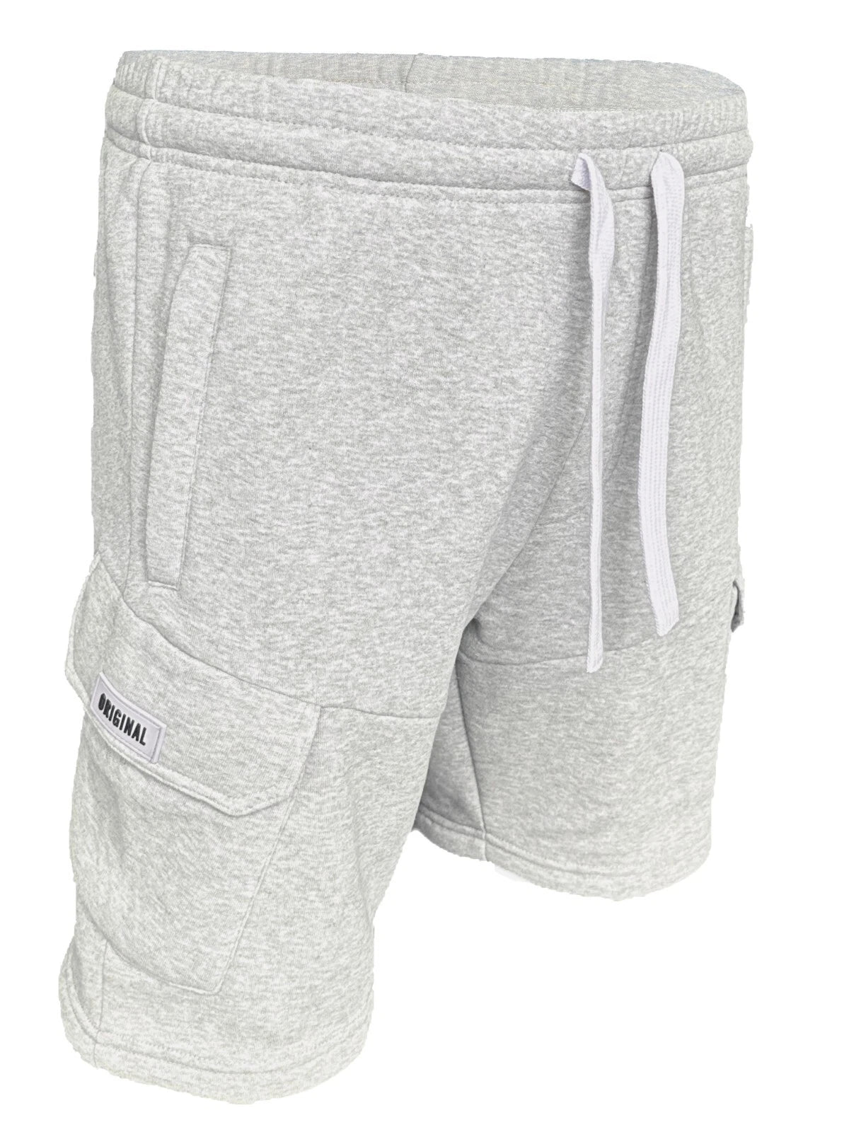 Men's Cargo Fleece Shorts With ZIPS Summer Gym Combat Pocket Elasticated Polycotton Shorts