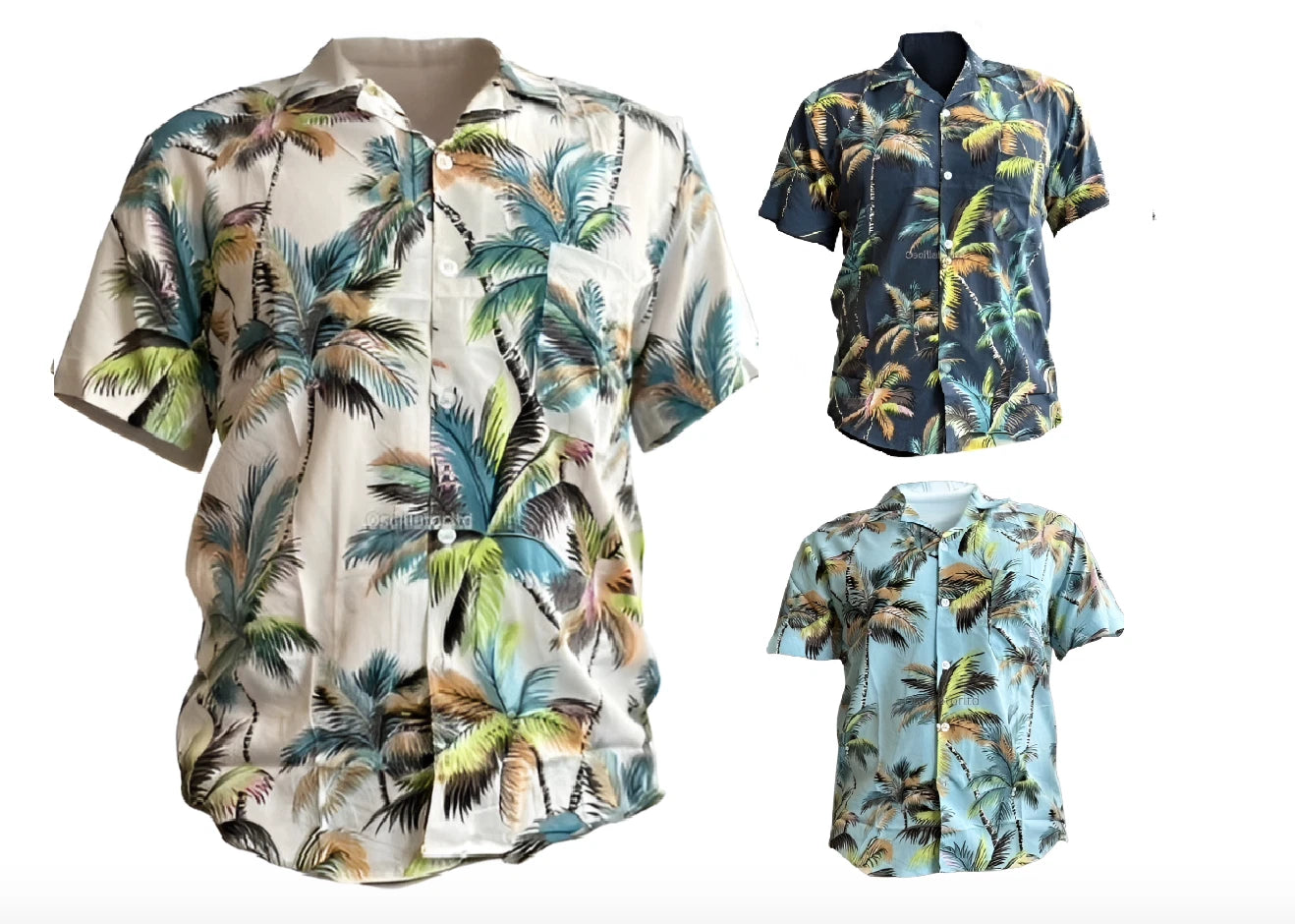 Men's Hawaiian Shirts, Holiday Palm Tree, Print Stag Party