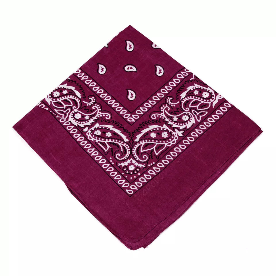 Cotton Paisley Bandanas 22"X22" Scarf Head Neck Bandannas
