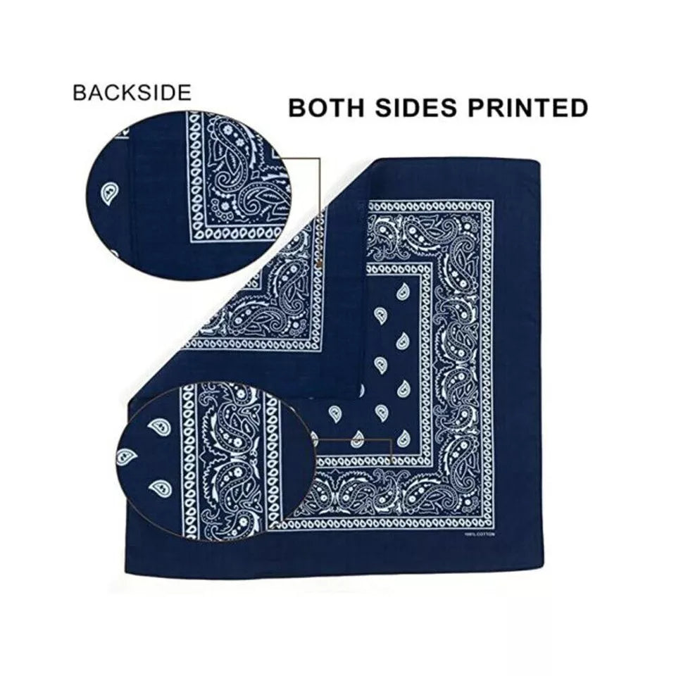 Cotton Paisley Bandanas 22"X22" Scarf Head Neck Bandannas