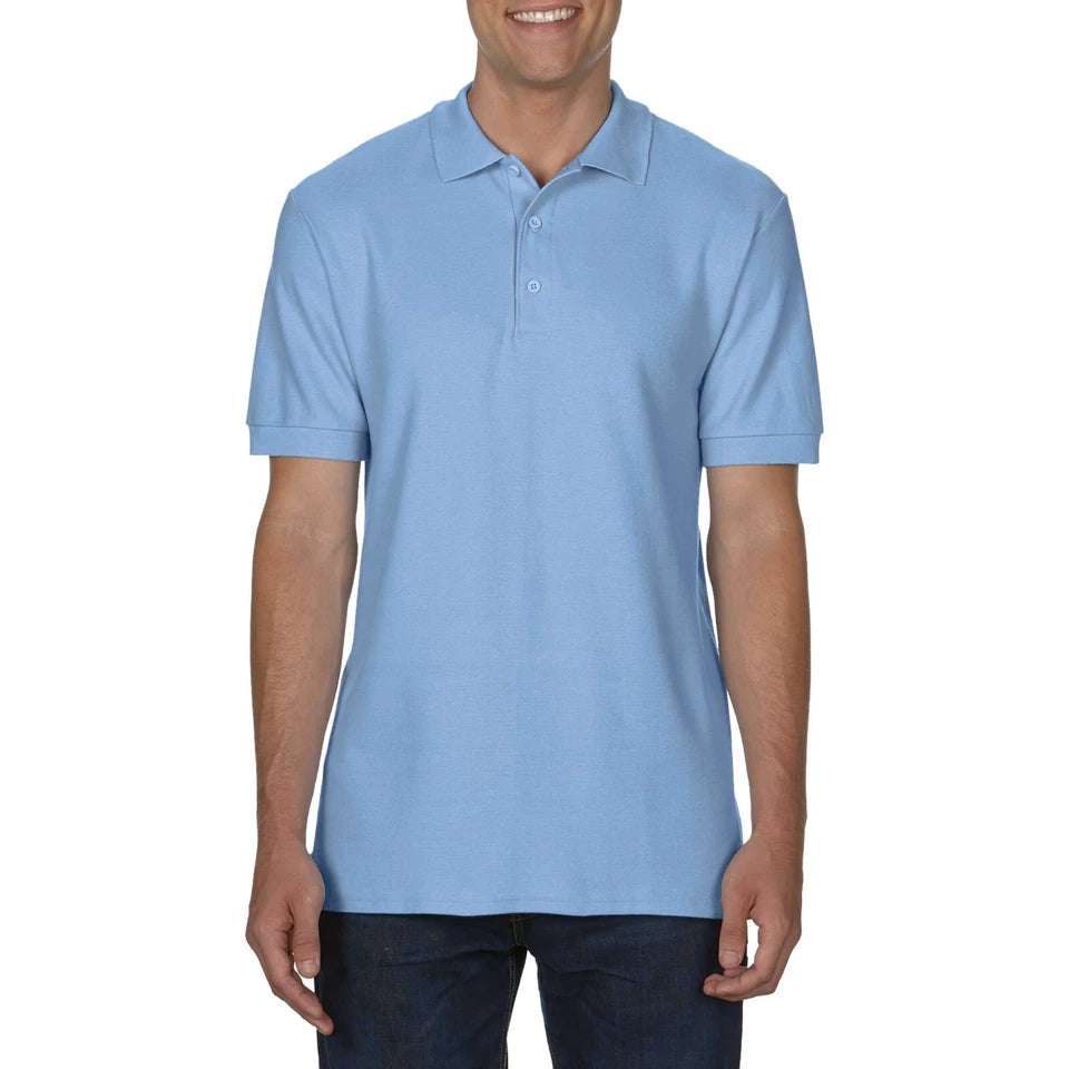 Men's Polo Shirt Short Sleeve Plain Casual Work Wear Uniform Pique Golf Tee Tops