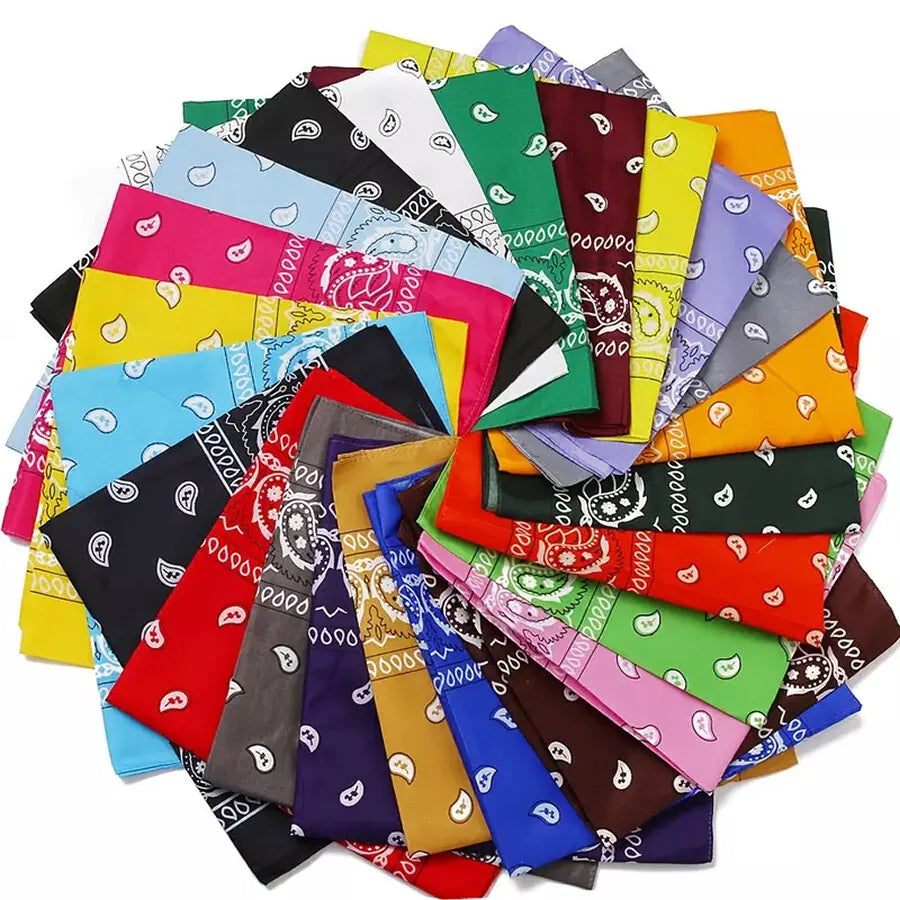 Cotton Paisley Bandanas 22"X22" Scarf Head Neck Bandannas