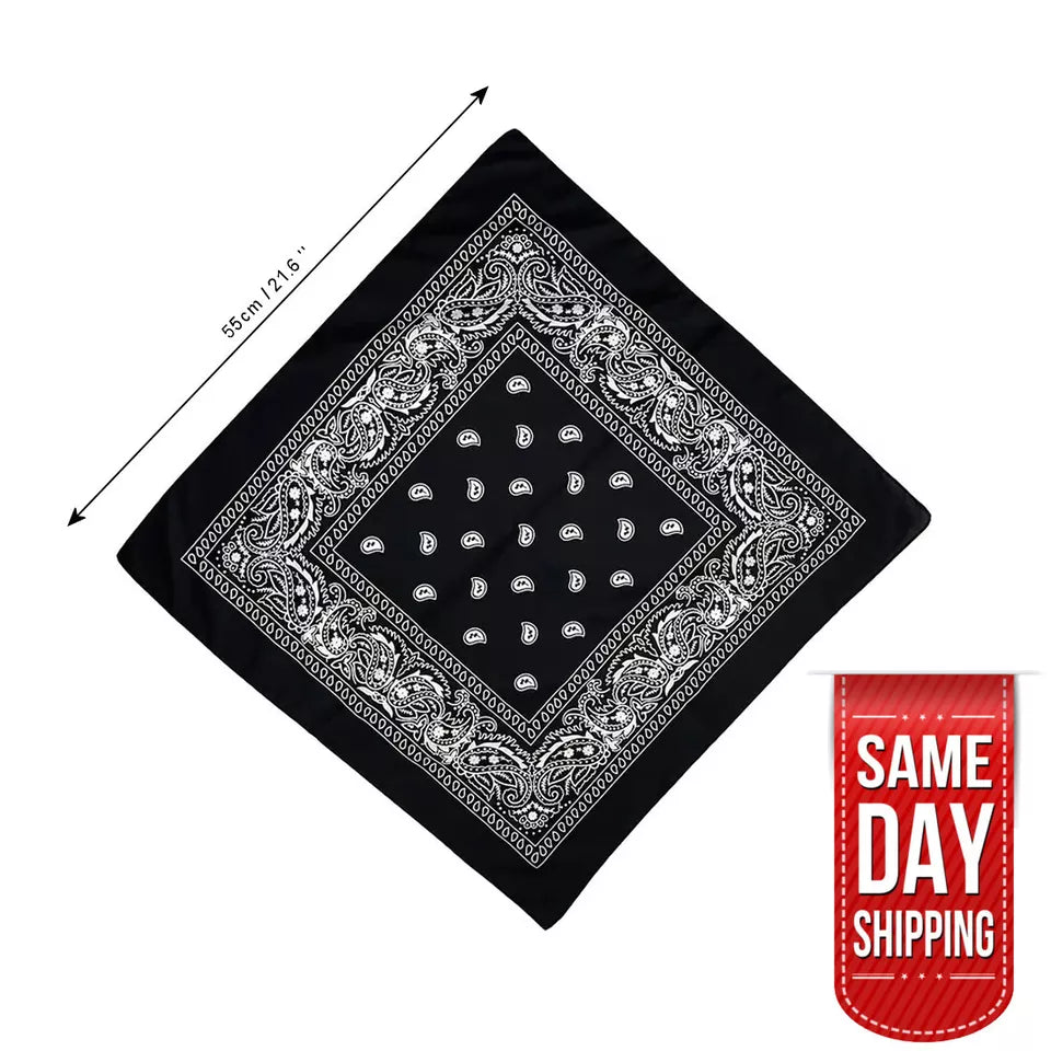 Cotton Paisley Bandanas 22"X22" Scarf Head Neck Bandannas