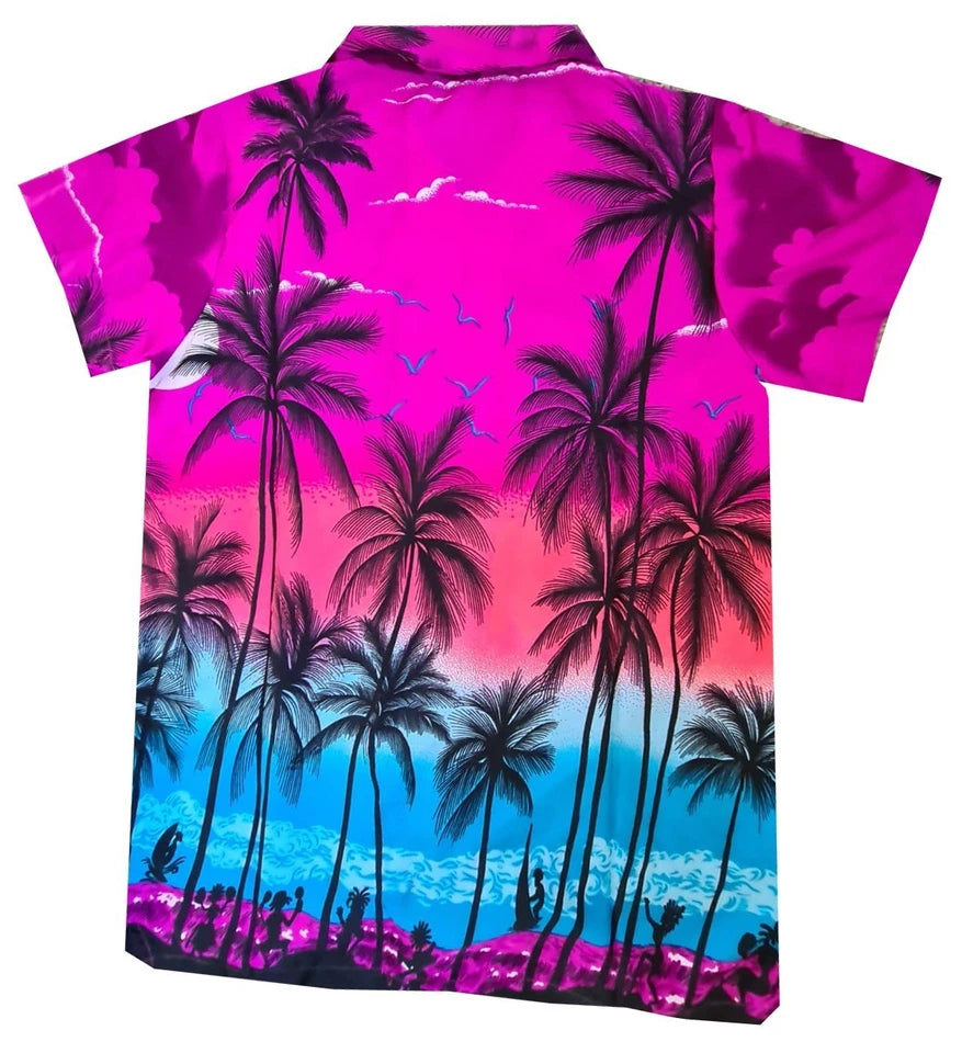 Men's Hawaiian Shirt Palm Tree Aloha Stag Beach Holiday Summer Party Fan Shirt