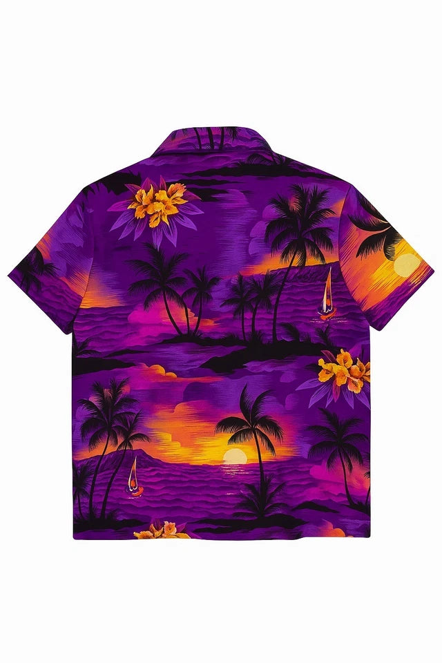 Men's Hawaiian Shirt Palm Tree Aloha Stag Beach Holiday Summer Party Fan Shirt