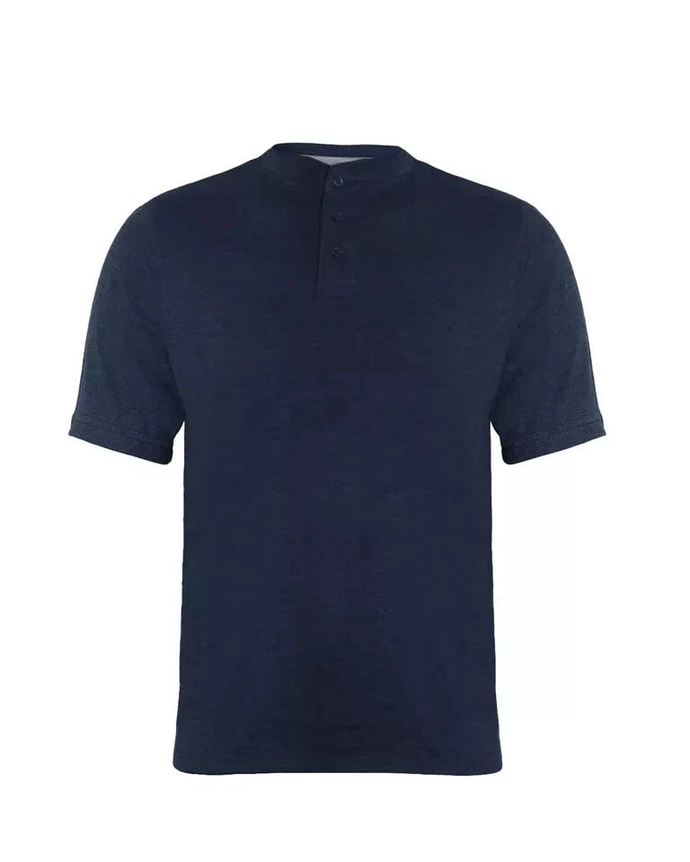 Men's Short Sleeve Henley T-Shirt Premium Quality for Plain Grandad Neck Tops Casual Summer