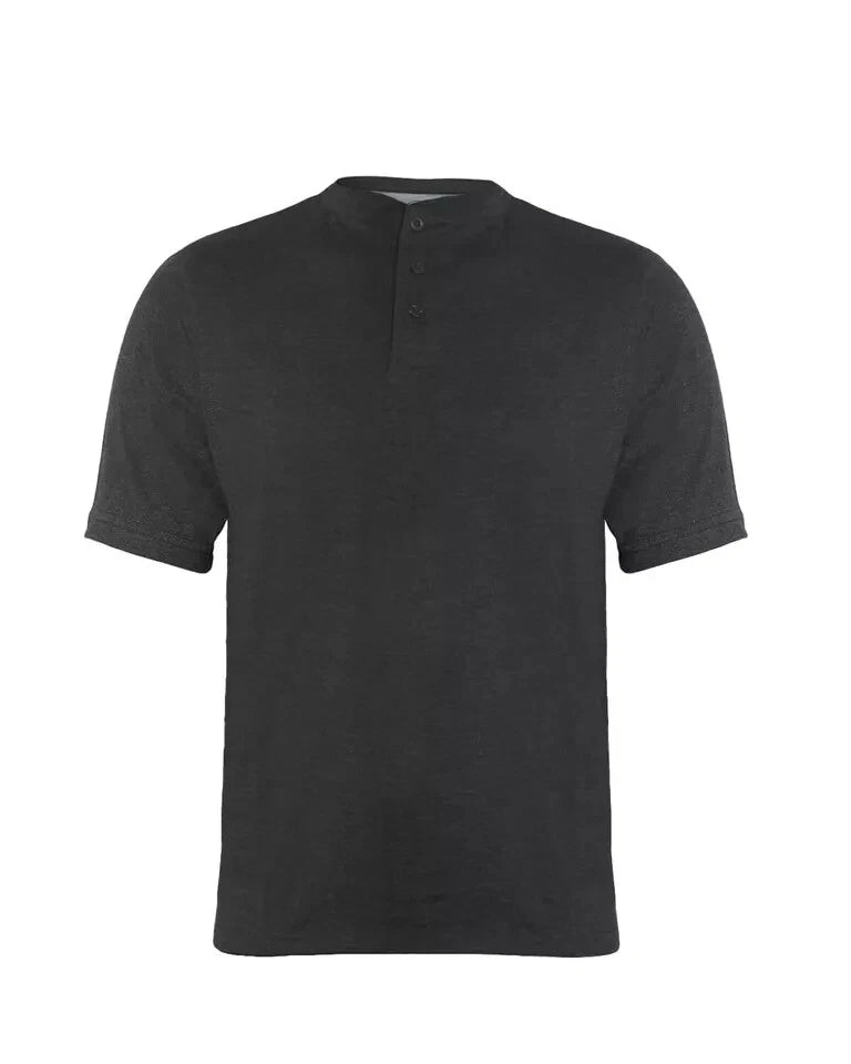 Men's Short Sleeve Henley T-Shirt Premium Quality for Plain Grandad Neck Tops Casual Summer