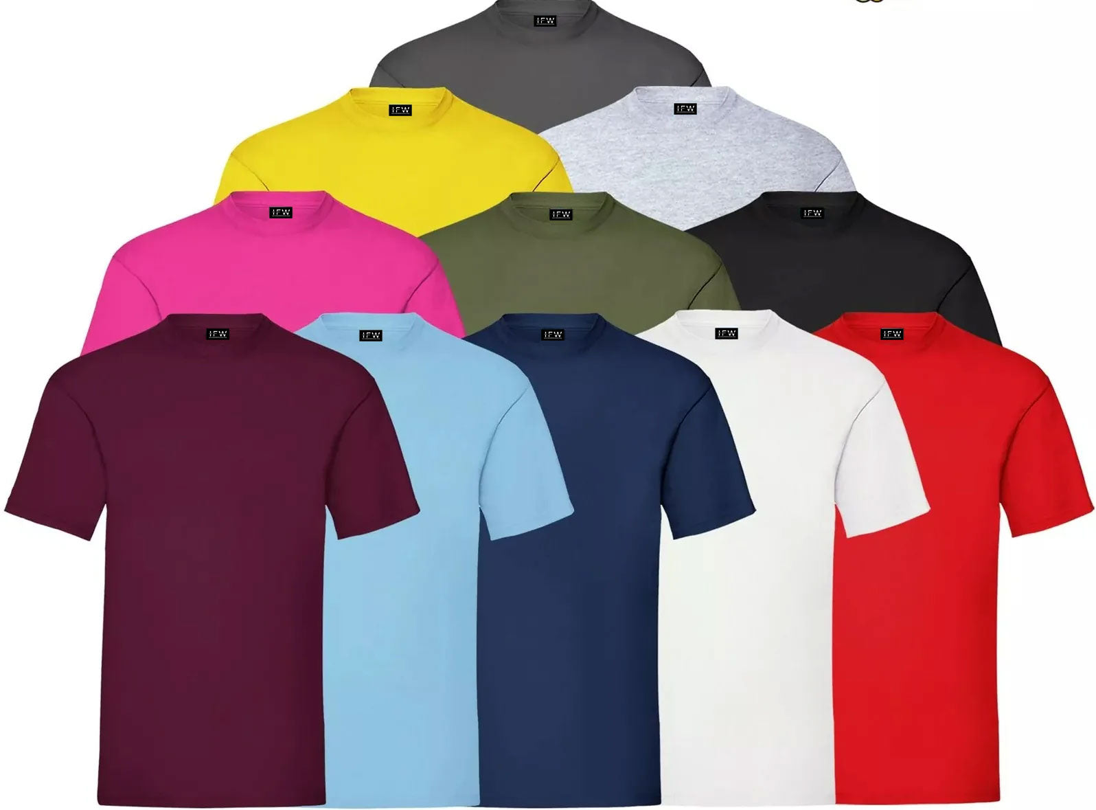 Men’s & Women’s 100% Cotton T-Shirt – Plain Short Sleeve Casual Tee