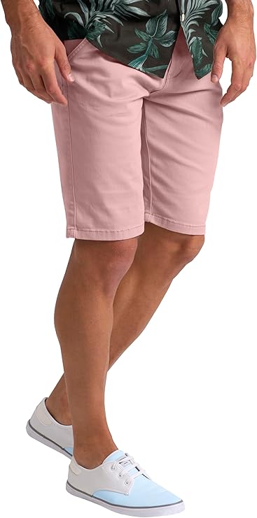 Men’s Stretch Cotton Chino Shorts – Summer Casual Half Pants, Lightweight Cargo Combat Style