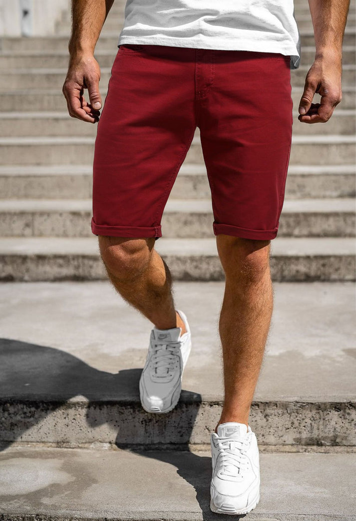 Men’s Stretch Cotton Chino Shorts – Summer Casual Half Pants, Lightweight Cargo Combat Style