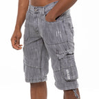 Men's Shorts Cargo Combat Work Shorts Pockets Knee Length Denim Half Pants