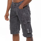 Men's Shorts Cargo Combat Work Shorts Pockets Knee Length Denim Half Pants