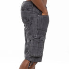 Men's Shorts Cargo Combat Work Shorts Pockets Knee Length Denim Half Pants
