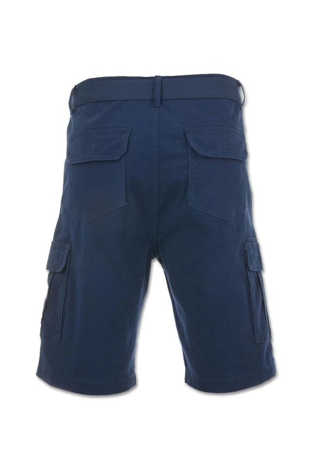 Men’s Stretch Cargo Shorts – Lightweight Cotton Twill Multi-Pocket Belted Casual Shorts