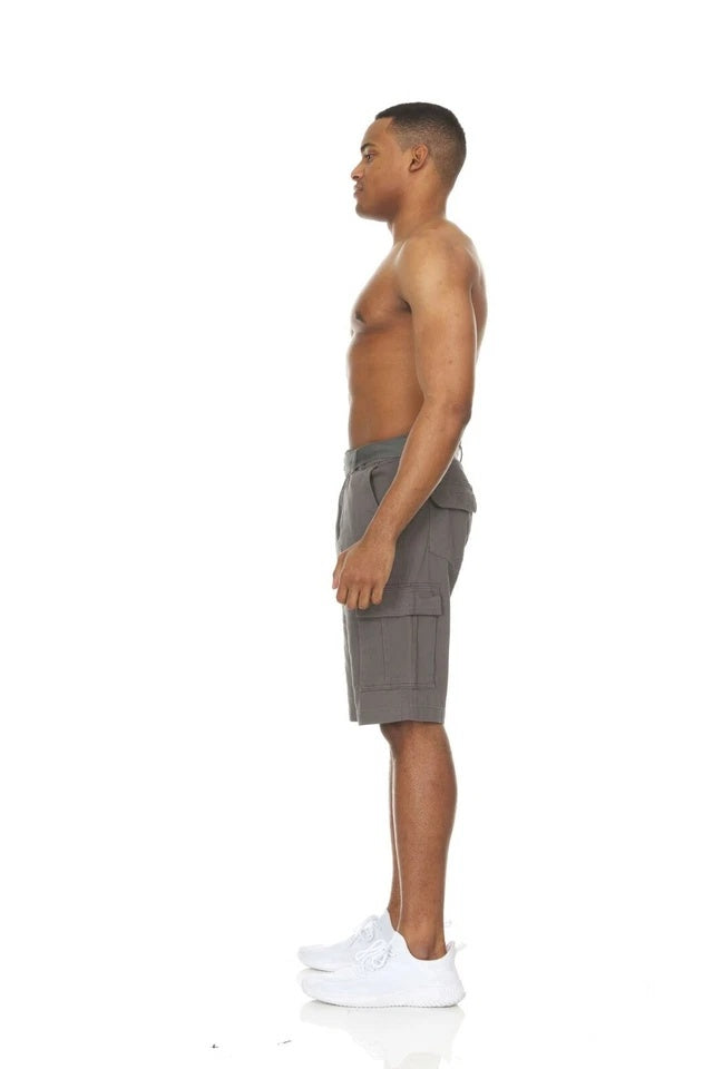 Men’s Stretch Cargo Shorts – Lightweight Cotton Twill Multi-Pocket Belted Casual Shorts