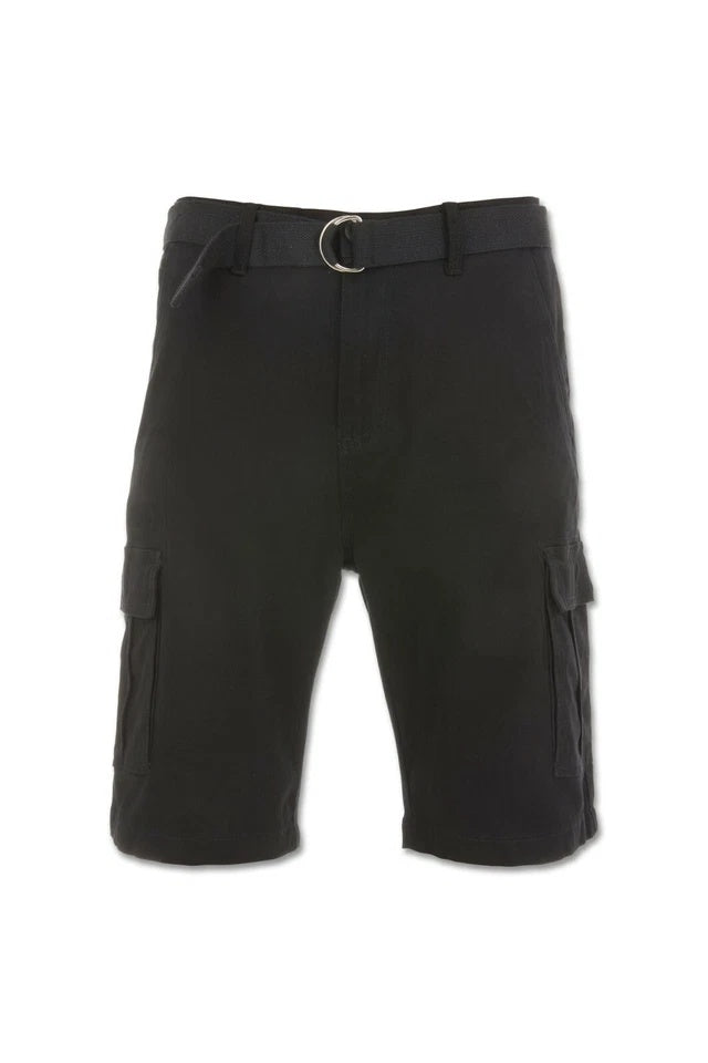 Men’s Stretch Cargo Shorts – Lightweight Cotton Twill Multi-Pocket Belted Casual Shorts