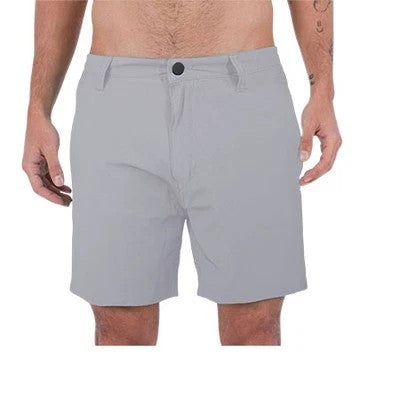 Men’s Quick-Dry Stretch Shorts – Casual Summer Beach Half Pants, Breathable Polyester