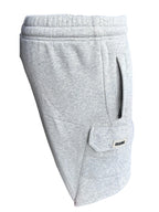Men's Cargo Fleece Shorts With ZIPS Summer Gym Combat Pocket Elasticated Polycotton Shorts