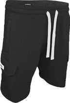 Men's Cargo Fleece Shorts With ZIPS Summer Gym Combat Pocket Elasticated Polycotton Shorts