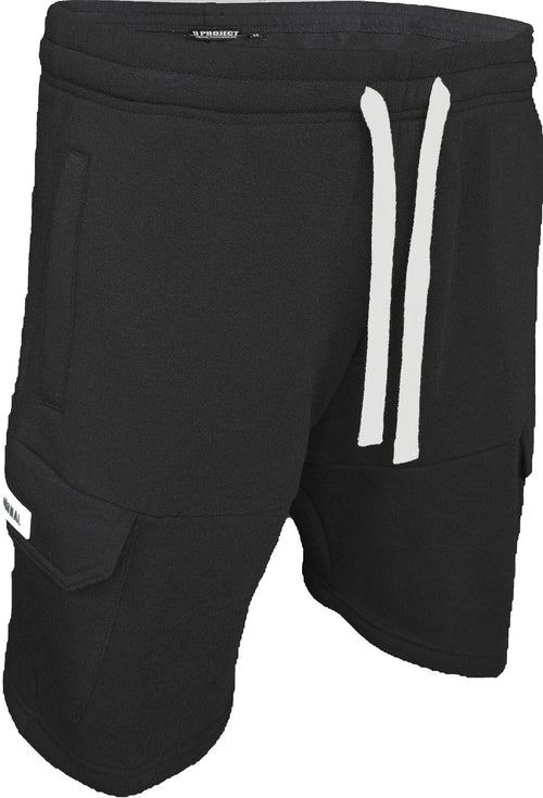 Men's Cargo Fleece Shorts With ZIPS Summer Gym Combat Pocket Elasticated Polycotton Shorts