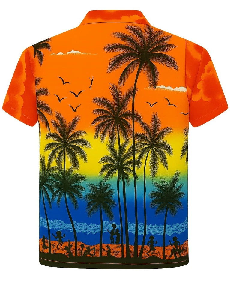 Men's Hawaiian Shirt Palm Tree Aloha Stag Beach Holiday Summer Party Fan Shirt