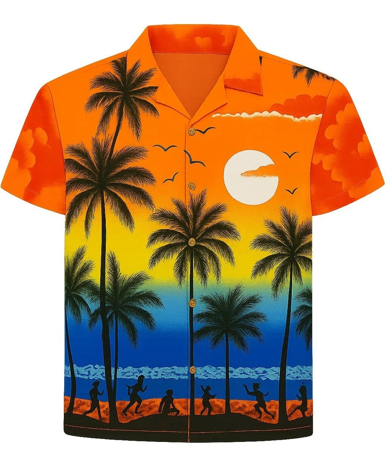 Men's Hawaiian Shirt Palm Tree Aloha Stag Beach Holiday Summer Party Fan Shirt