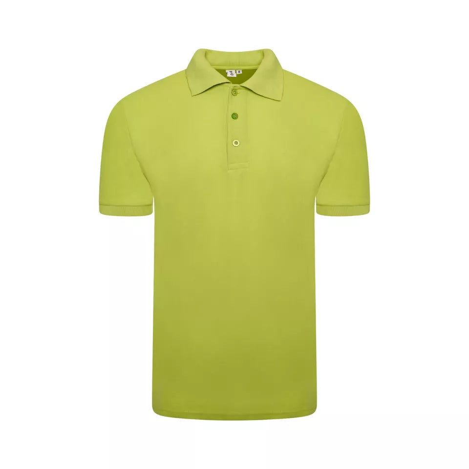 Men's Polo Shirt Short Sleeve Plain Casual Work Wear Uniform Pique Golf Tee Tops