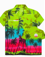 Men's Hawaiian Shirt Palm Tree Aloha Stag Beach Holiday Summer Party Fan Shirt
