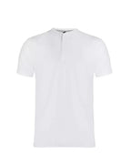 Men's Short Sleeve Henley T-Shirt Premium Quality for Plain Grandad Neck Tops Casual Summer