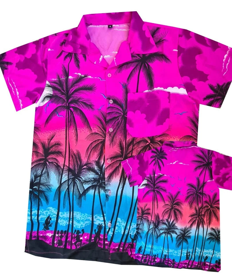 Men's Hawaiian Shirt Palm Tree Aloha Stag Beach Holiday Summer Party Fan Shirt