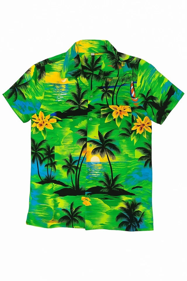 Men's Hawaiian Shirt Palm Tree Aloha Stag Beach Holiday Summer Party Fan Shirt