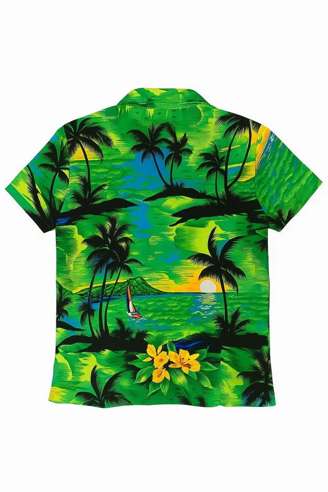 Men's Hawaiian Shirt Palm Tree Aloha Stag Beach Holiday Summer Party Fan Shirt