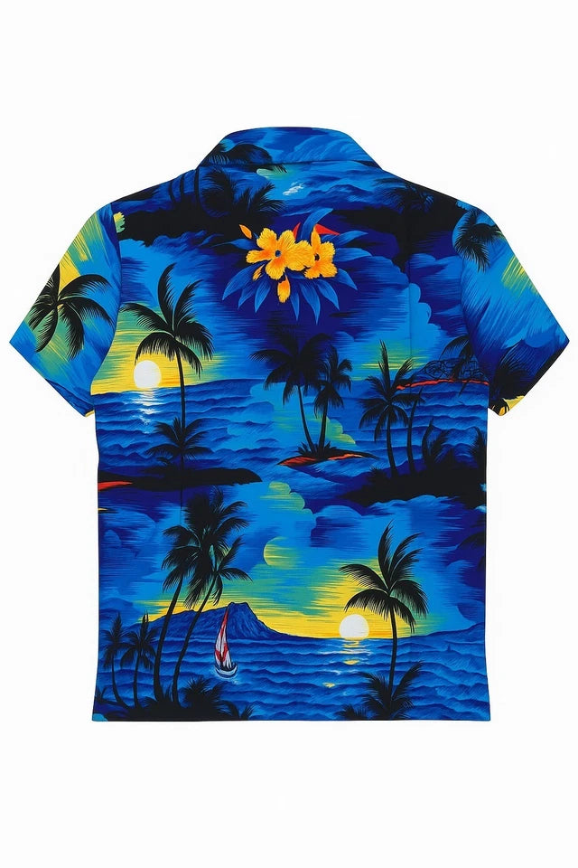 Men's Hawaiian Shirt Palm Tree Aloha Stag Beach Holiday Summer Party Fan Shirt