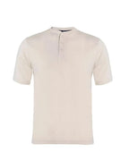 Men's Short Sleeve Henley T-Shirt Premium Quality for Plain Grandad Neck Tops Casual Summer