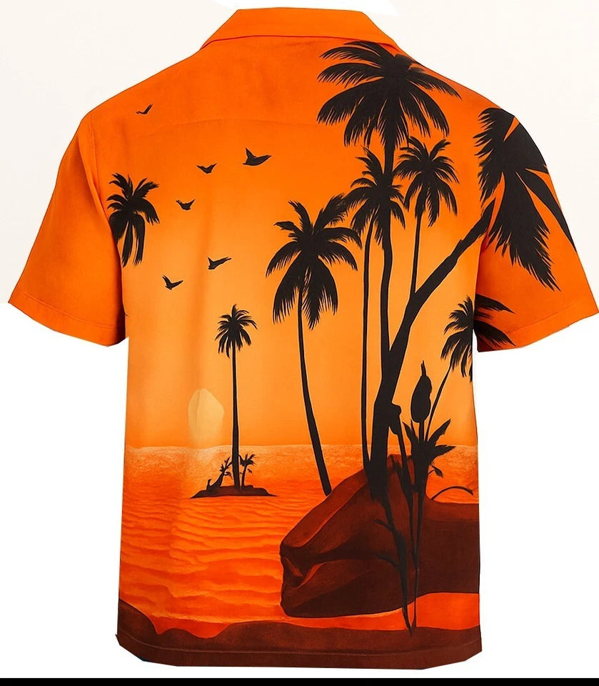 Men's Hawaiian Shirt Palm Tree Aloha Stag Beach Holiday Summer Party Fan Shirt