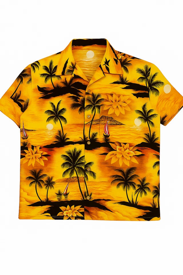 Men's Hawaiian Shirt Palm Tree Aloha Stag Beach Holiday Summer Party Fan Shirt