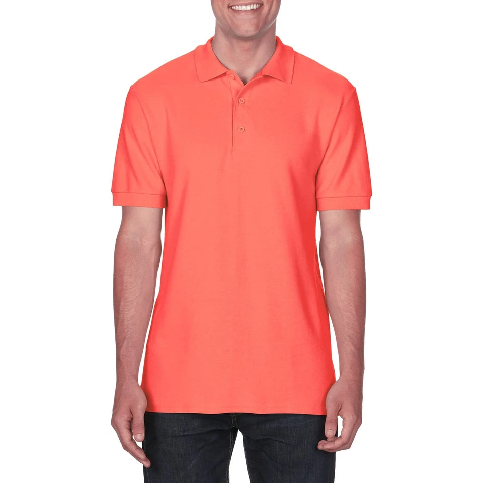 Men's Polo Shirt Short Sleeve Plain Casual Work Wear Uniform Pique Golf Tee Tops