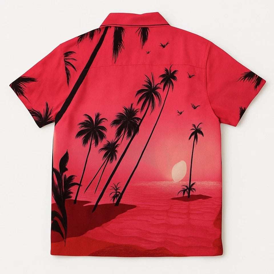 Men's Hawaiian Shirt Palm Tree Aloha Stag Beach Holiday Summer Party Fan Shirt