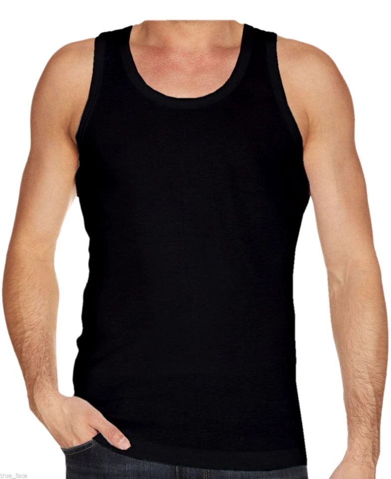 MEN'S VESTS 100% Cotton TANK TOP SUMMER TRAINING GYM