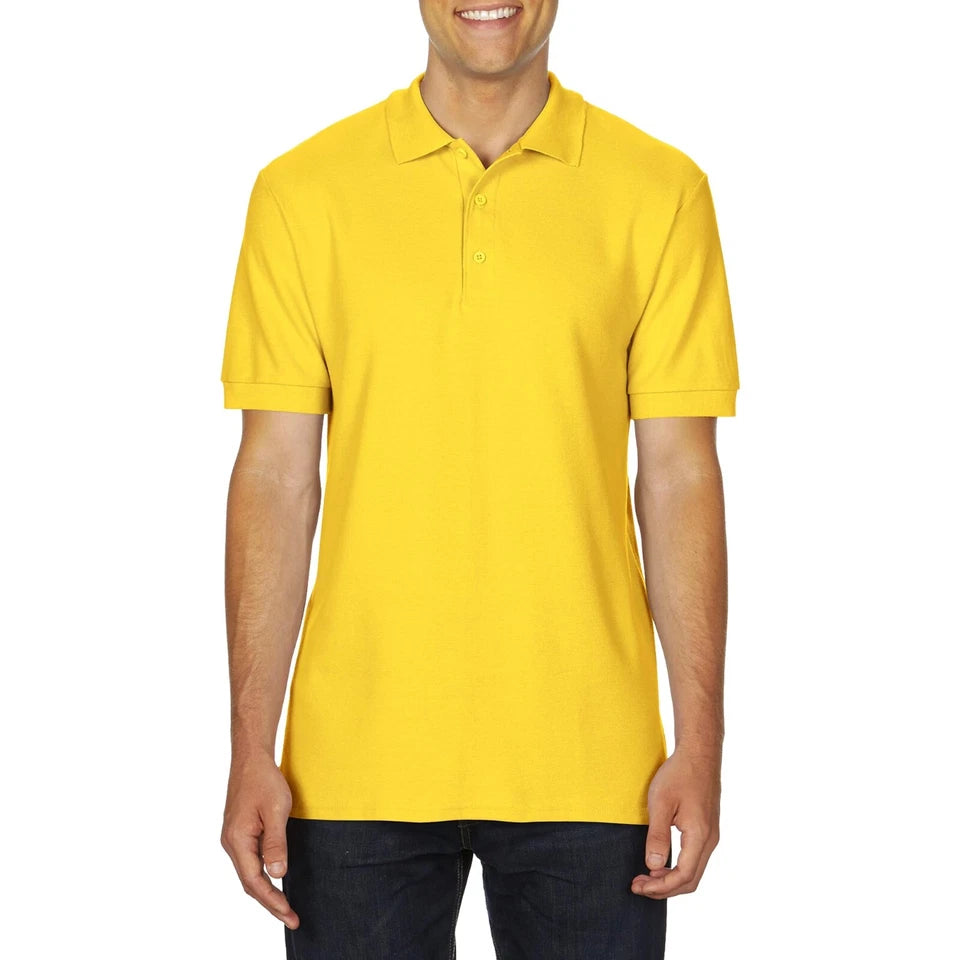 Men's Polo Shirt Short Sleeve Plain Casual Work Wear Uniform Pique Golf Tee Tops