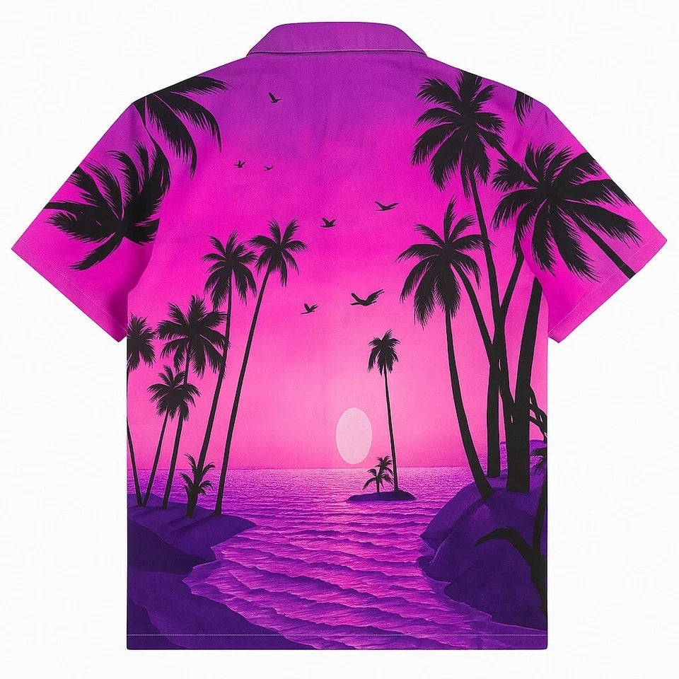Men's Hawaiian Shirt Palm Tree Aloha Stag Beach Holiday Summer Party Fan Shirt