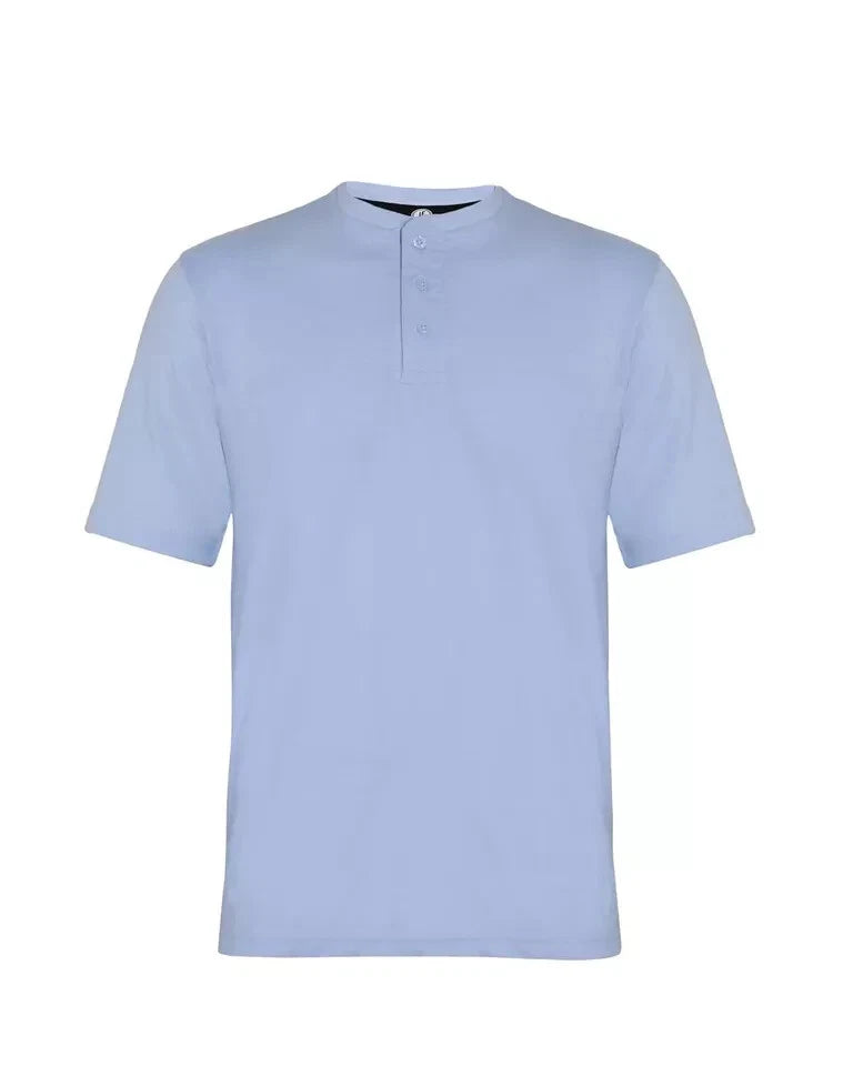 Men's Short Sleeve Henley T-Shirt Premium Quality for Plain Grandad Neck Tops Casual Summer