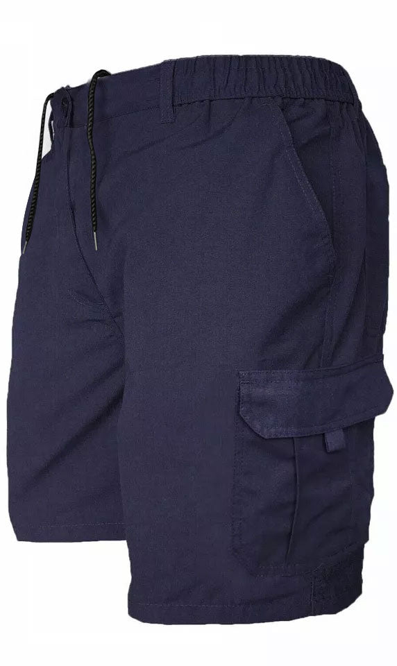 Men’s Cargo Combat Shorts Multi Pocket Elastic Waist Lightweight Plain Summer Short