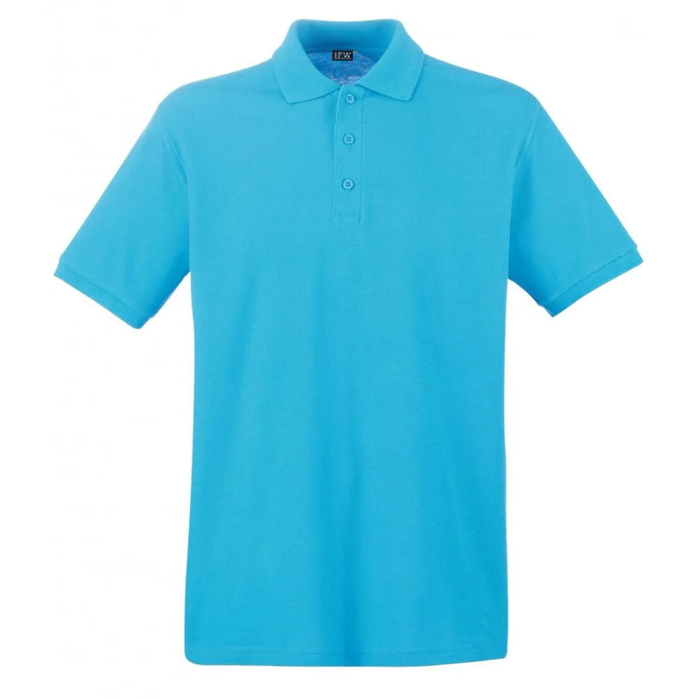 Men's Pique Polo Plain Polo Shirt Workwear 100% Cotton Short Sleeve